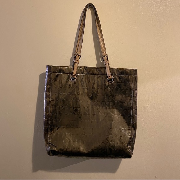 Michael Kors Handbags - Michael Kors Metallic Monogram Shoulder Bag